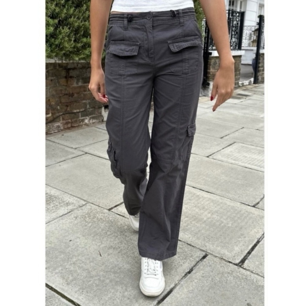 Brandy Melville Kim Cargo Pants Gray one size/small NWT